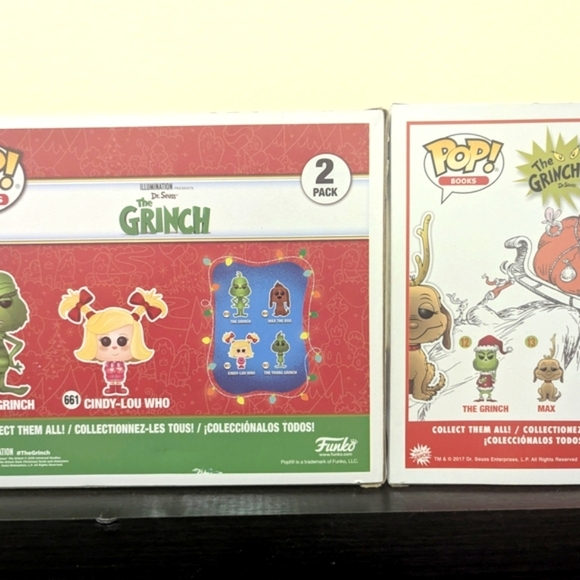 Funko Pop The Grinch & Cindy-Lou Who Set - Picture 2 of 2